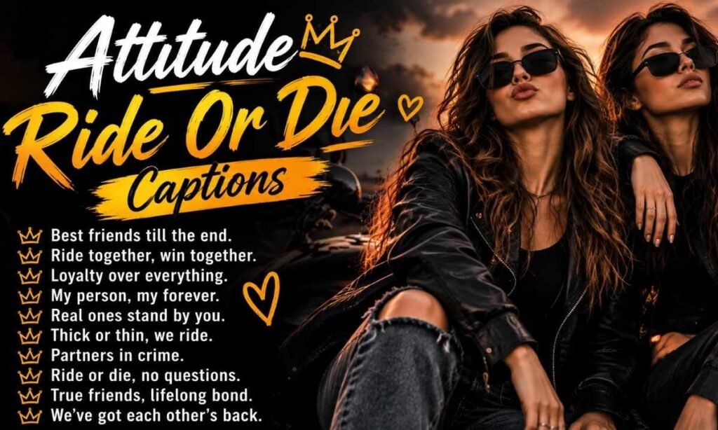 Attitude Ride Or Die Captions