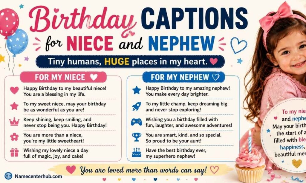 Birthday Captions for Niece and Nephew