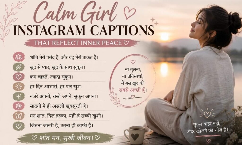 Calm Girl Instagram Captions That Reflect Inner Peace