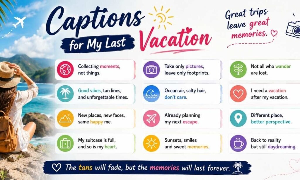 Captions for My Last Vacation