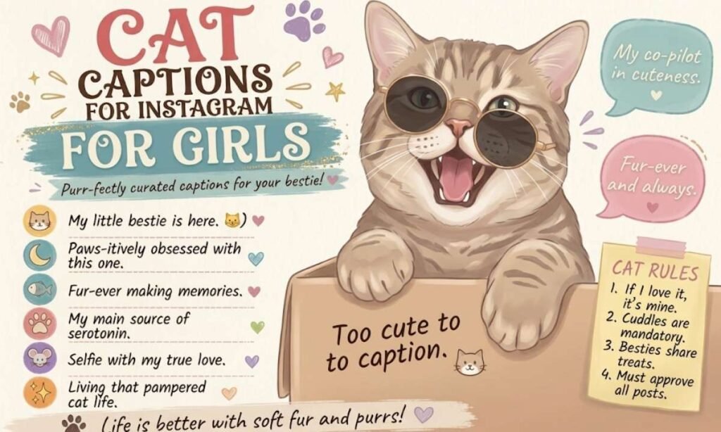 Cat Captions for Instagram for Girls