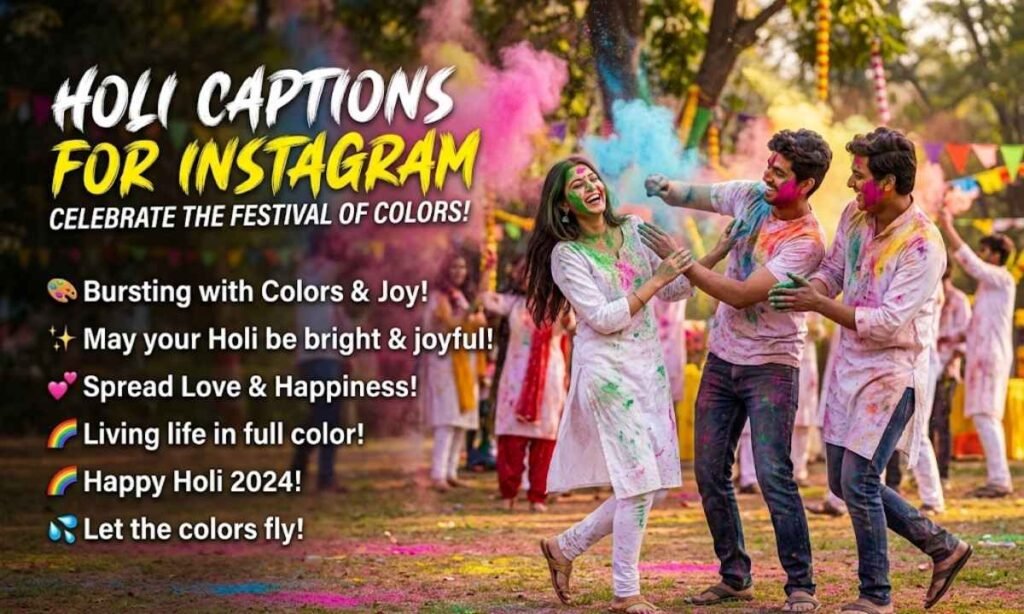 Holi Captions for Instagram in English