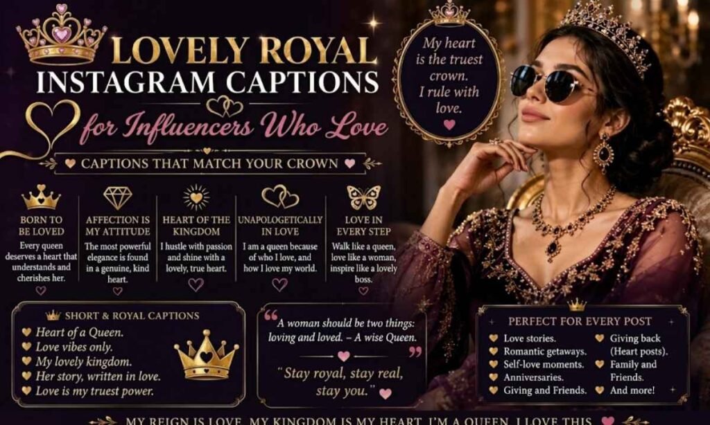 Lovely Royal Instagram Captions for Influencers Who Love