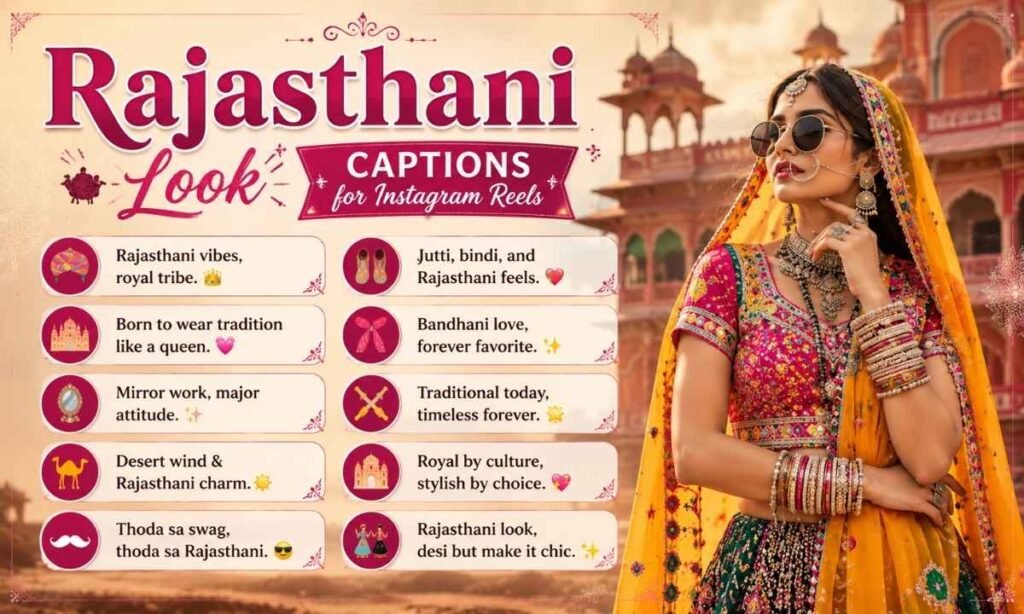 Rajasthani Look Captions for Instagram Reels