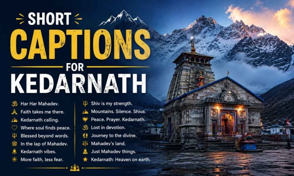 Short Captions for Kedarnath