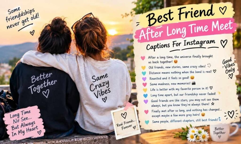 Best Friend After Long Time Meet Captions For Instagram