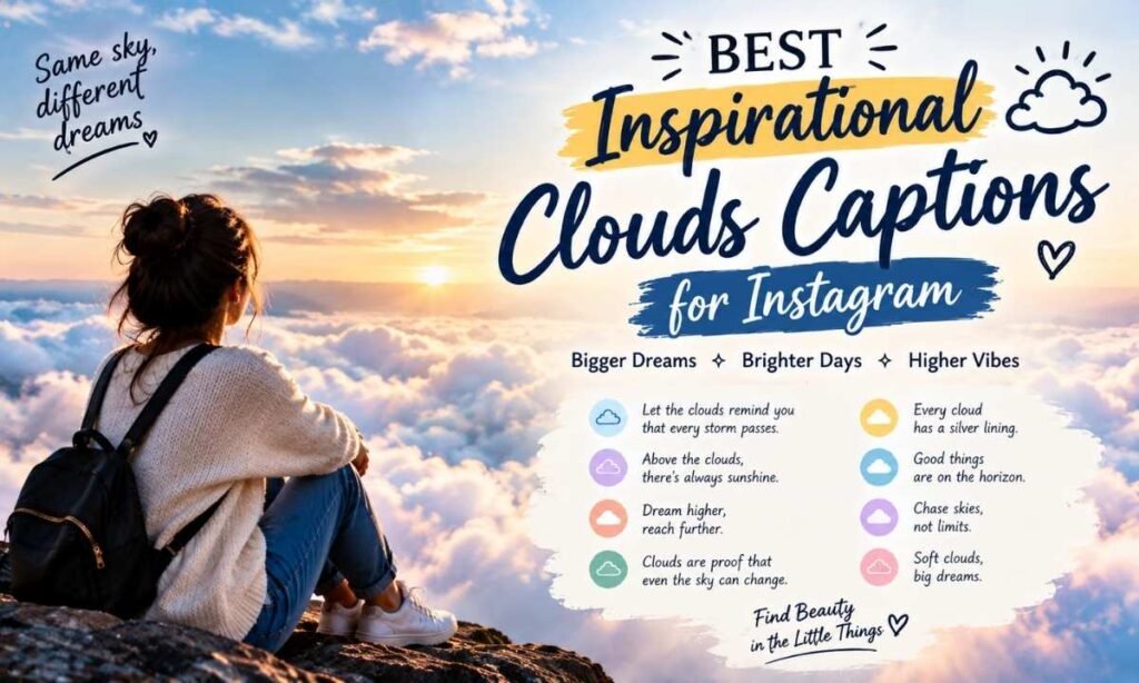 Best Inspirational Clouds Captions for Instagram