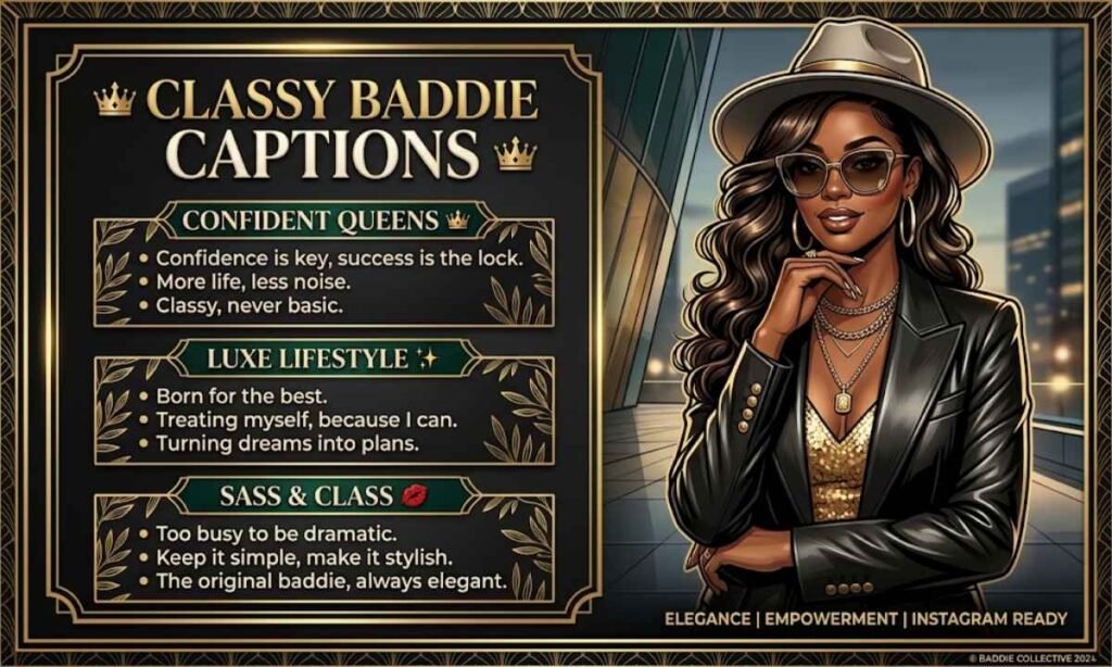 Classy Baddie Captions