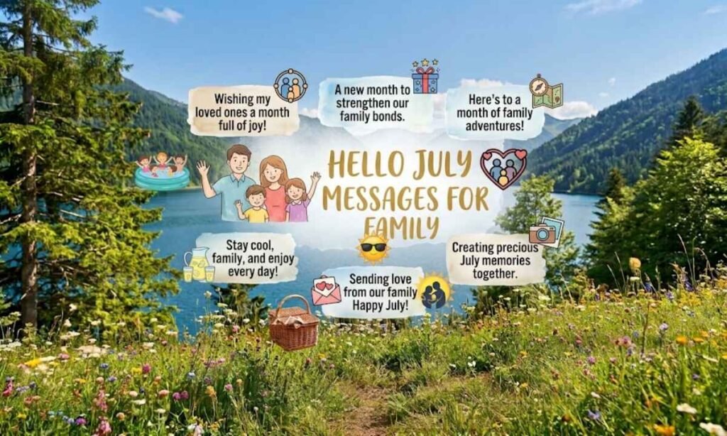 Hello July Messages for Family