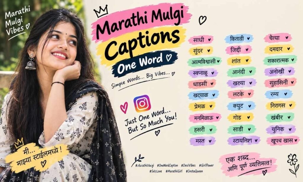 Marathi Mulgi Captions for Instagram One Word