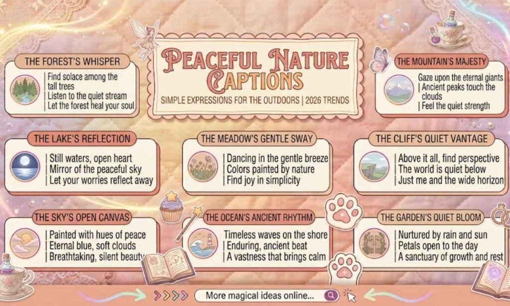 Peaceful Nature Captions