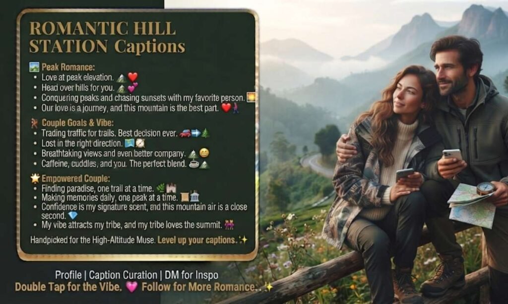 Romantic Hill Station Captions