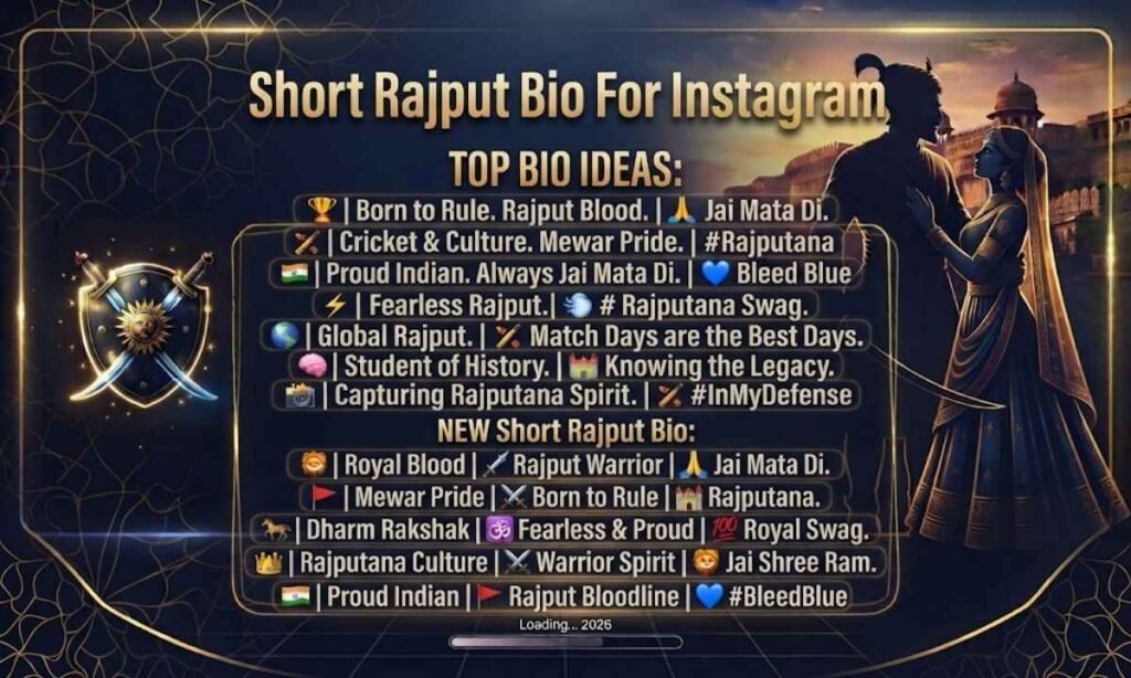 Short Rajput Bio For Instagram
