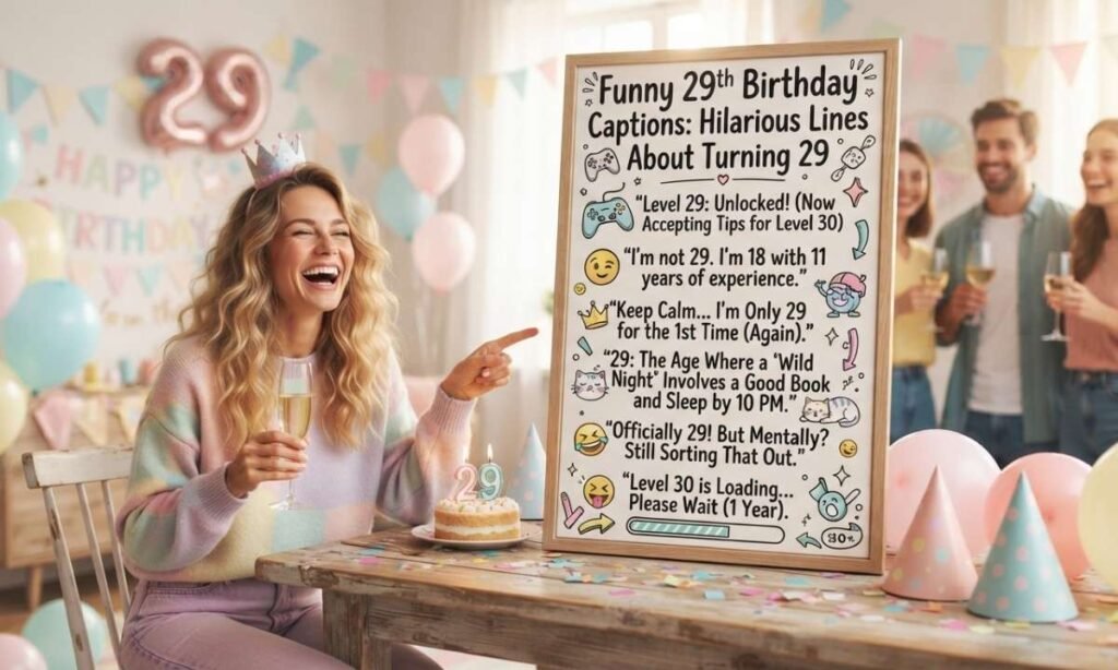 Funny 29th Birthday Captions