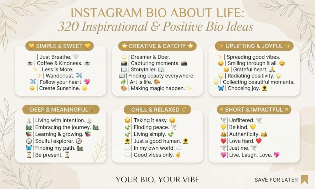 Instagram Bio About Life